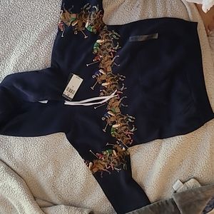 Polo Ralph Lauren Woman Equestrian polo ponies Horse Hoodie Size S Retail $168.